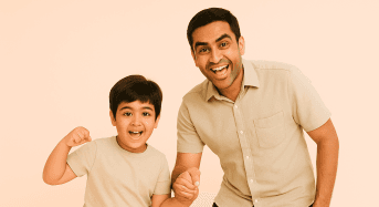 Parent with young child